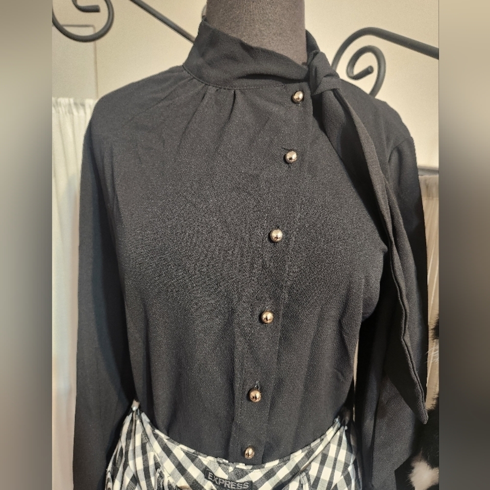 SHEIN BLACK gold buttons  LARGE